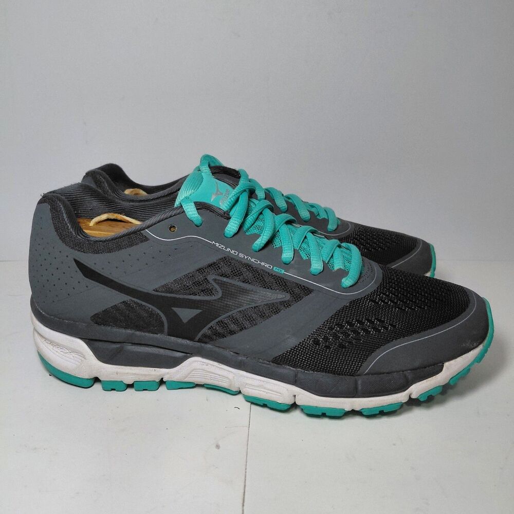 Mizuno Synchro MX Running Athletic Shoes Gray Aqua Blue Women's Size 8